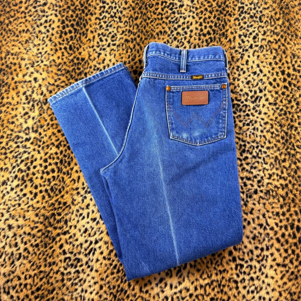 Vintage Wrangler Cowboy Cut 936PWD Blue Jeans Size 36x30 Made in USA Slim Fit